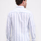 Blue & White Striped Slim Fit Casual Shirt | Greenfibre