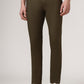 Olive Brown Solid Super Slim Fit Casual Trouser | Greenfibre