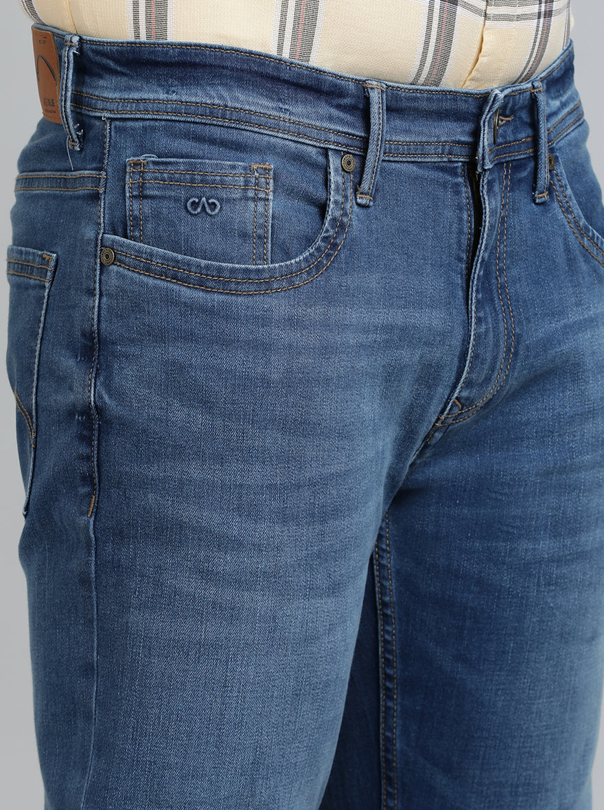 Blue Washed Slim Fit Jeans | JadeBlue