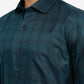 Green Checked Slim Fit Formal Shirt | Greenfibre