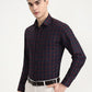 Maroon Checked Slim Fit Formal Shirt | Greenfibre