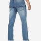 Mid Blue Solid Straight Fit Jeans | Greenfibre