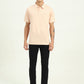 Peach Printed Slim Fit Polo T-Shirt | Greenfibre