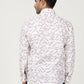 White Printed Slim Fit Party Wear Shirt | Greenfibre