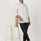 White Printed Slim Fit Party Wear Shirt | Greenfibre