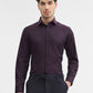 Dark Wine Solid Slim Fit Party Wear Shirt | Greenfibre