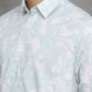 Light Green Printed Slim Fit Casual Shirt | GreenFibre