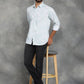 Light Green Printed Slim Fit Casual Shirt | GreenFibre