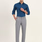 Steel Grey Solid Neo Fit Casual Trouser | Greenfibre