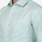 Green Solid Slim Fit Formal Shirt | Greenfibre