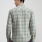 Light Green Checked Slim Fit Casual Shirt | Greenfibre