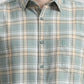 Light Green Checked Slim Fit Casual Shirt | Greenfibre