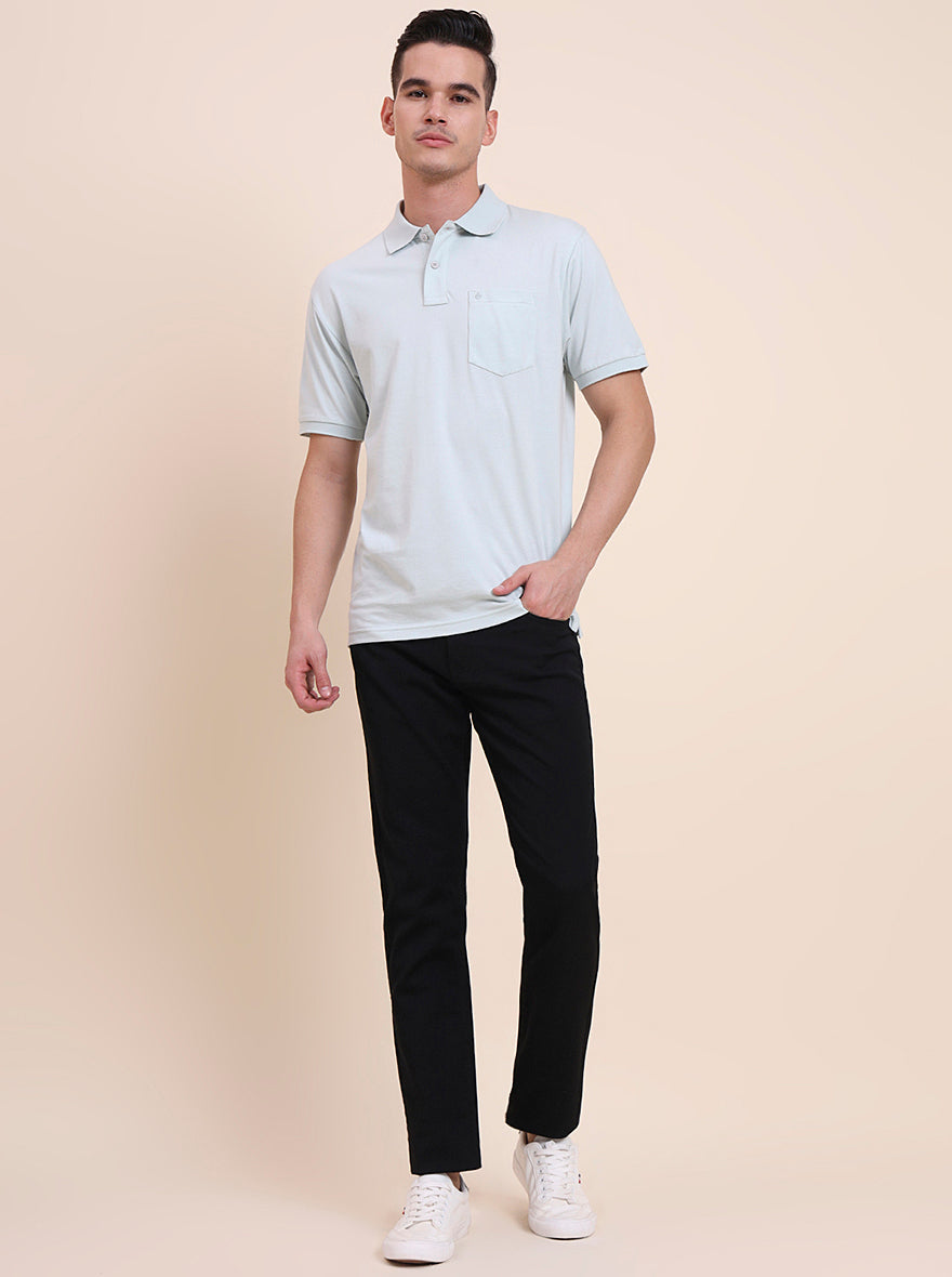 Black Solid Tailored Fit Jeans | Greenfibre