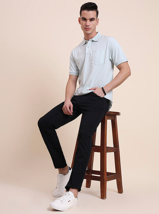 Black Solid Tailored Fit Jeans | Greenfibre