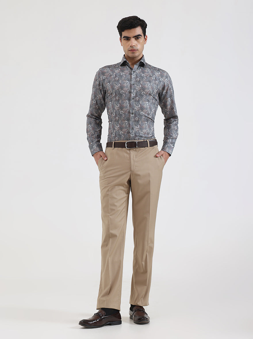 Green Printed Slim Fit Party Wear Shirt | Greenfibre