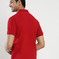 Red Solid Slim Fit Polo T-Shirt | Greenfibre