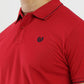 Red Solid Slim Fit Polo T-Shirt | Greenfibre