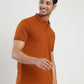 Orange Solid Slim Fit Polo T-Shirt | Greenfibre