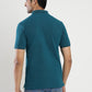 Blue Solid Slim Fit Polo T-Shirt | Greenfibre