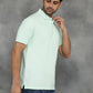 Light Green Solid Slim Fit Polo T-Shirt | GreenFibre