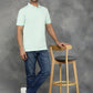 Light Green Solid Slim Fit Polo T-Shirt | GreenFibre