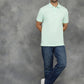 Light Green Solid Slim Fit Polo T-Shirt | GreenFibre