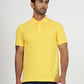 Yellow Solid Slim Fit Polo T-Shirt | Greenfibre