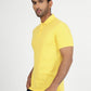 Yellow Solid Slim Fit Polo T-Shirt | Greenfibre