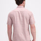 Peach Checked Smart Fit Semi Casual Shirt | Greenfibre