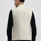 Beige Solid Regular Fit Waistcoat  | Greenfibre