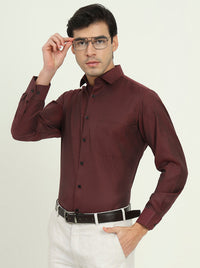 Maroon Solid Slim Fit Party Wear Shirt | Greenfire