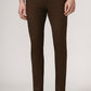Dark Brown Solid Super Slim Fit Casual Trouser | Greenfibre