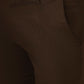 Dark Brown Solid Super Slim Fit Casual Trouser | Greenfibre