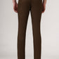Dark Brown Solid Super Slim Fit Casual Trouser | Greenfibre