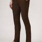 Dark Brown Solid Super Slim Fit Casual Trouser | Greenfibre