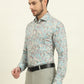 Mint Green Printed Slim Fit Party Wear Shirt | Wyre