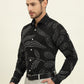 Black Printed Slim Fit Party Wear Shirt | Wyre