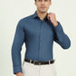 Navy Blue Solid Slim Fit Formal Shirt | Greenfibre