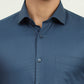 Navy Blue Solid Slim Fit Formal Shirt | Greenfibre