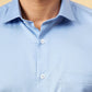 Sky Blue Solid Slim Fit Formal Shirt | Metal