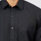 Black Solid Smart Fit Semi Casual Shirt | Greenfibre