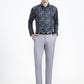 Grey Printed Slim Fit Formal Shirt | Greenfibre