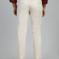 Cream Solid Super Slim Fit Casual Trouser | Greenfibre