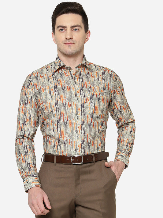 Multicolor Printed Slim Fit Party Wear Shirt | Greenfibre