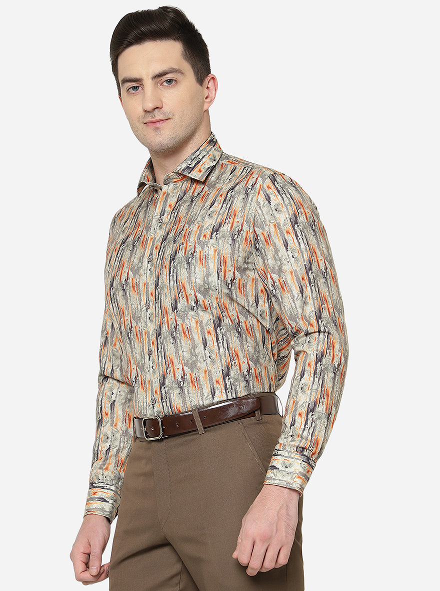 Multicolor Printed Slim Fit Party Wear Shirt | Greenfibre
