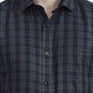 Grey & Black Checked Regular Fit Formal Shirt | Greenfibre