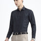 Grey & Black Checked Regular Fit Formal Shirt | Greenfibre