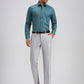 Grey Checked Slim Fit Formal Trouser | Greenfibre