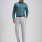 Grey Checked Slim Fit Formal Trouser | Greenfibre