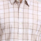 Beige Printed Slim Fit Casual Shirt | Greenfibre